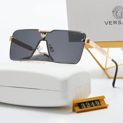 5 color fashion letter label square inner frame polarizing sunglasses