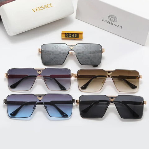 5 color fashion letter label square inner frame polarizing sunglasses