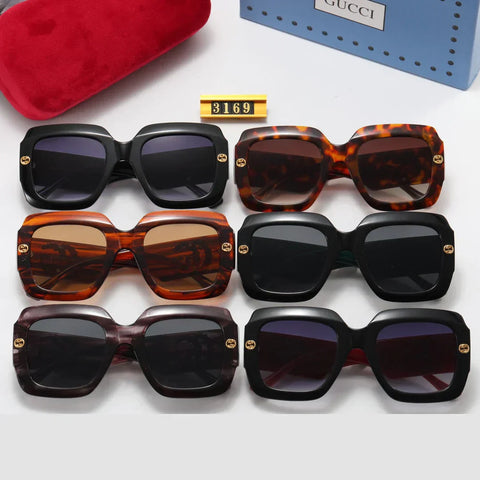 6 color luxury threaded  polarized sunglasses