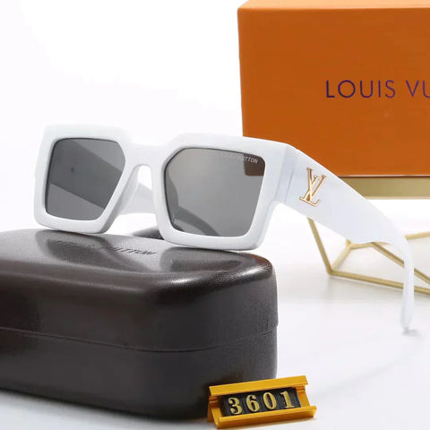 5-color fashion four-leaf clover letter temple sunglasses