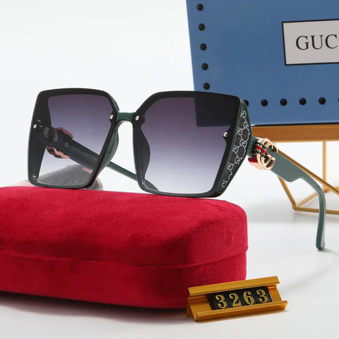 4 color luxury green and red printing polarized sunglasses
