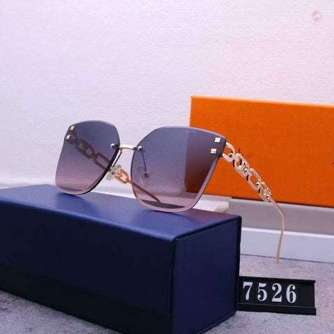 5 color fashion conjoined letters four-leaf clover lens polarized sunglasses