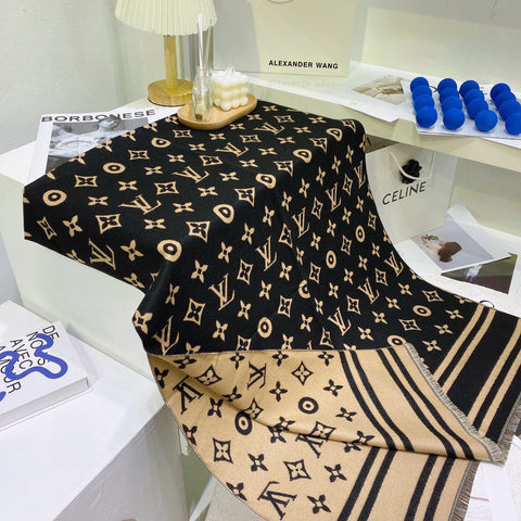 Cashmere Letter Jacquard Scarf Shawl